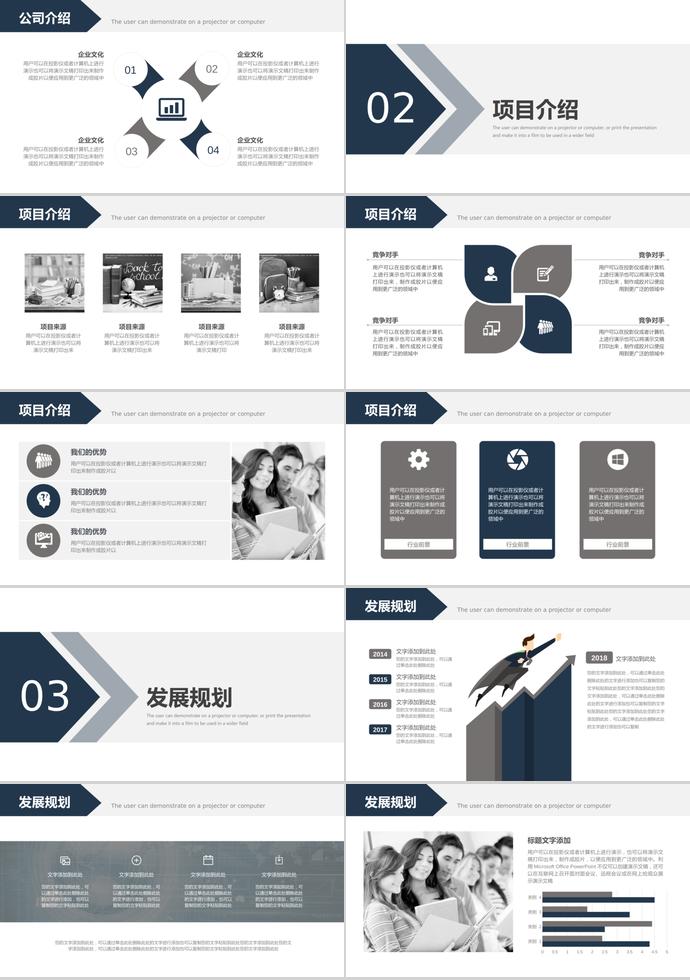 大氣商務(wù)融資計(jì)劃書PPT模板-1