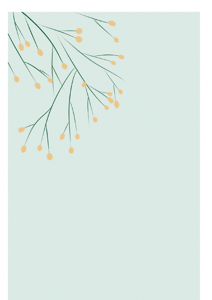 簡約小清新植物元素信紙