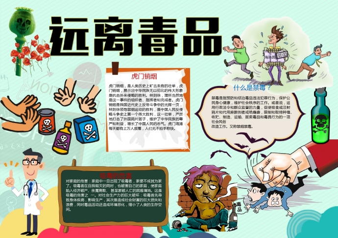 卡通醫(yī)生宣傳禁毒知識(shí)