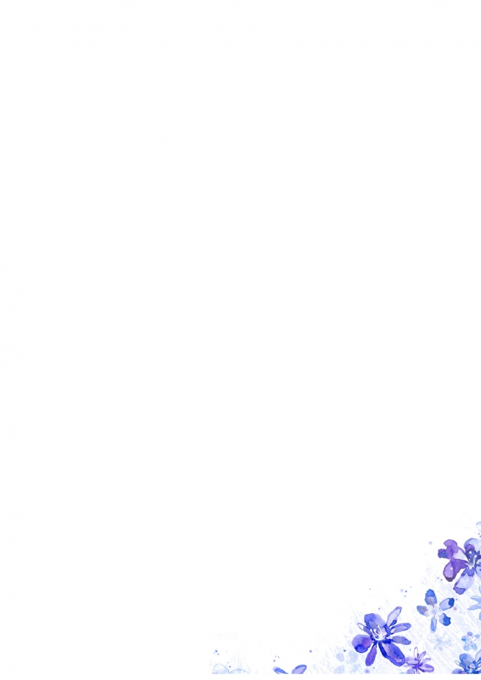 水彩花朵護(hù)理個人簡歷模板