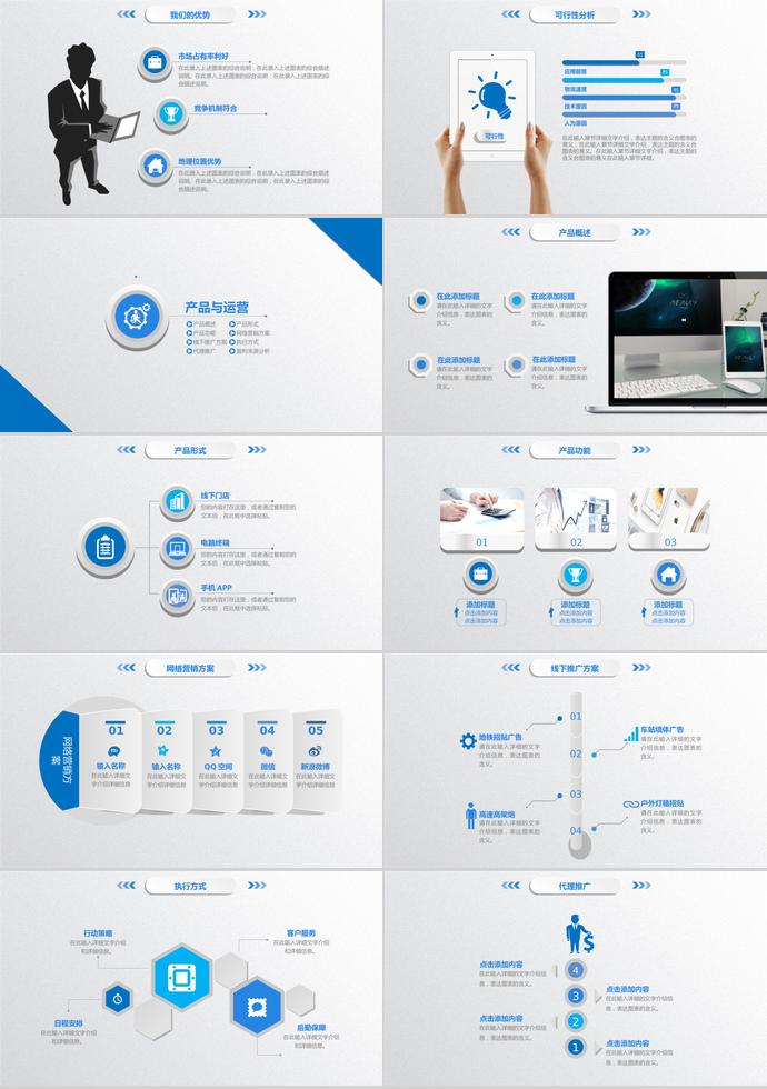 藍色簡約實用商業(yè)融資計劃書-2