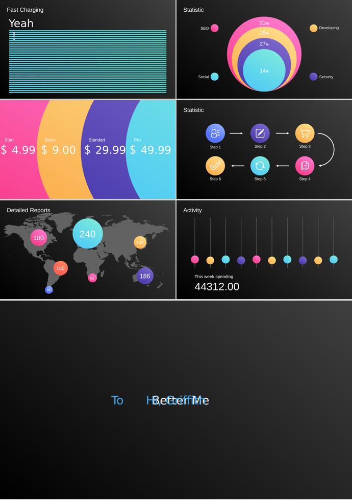 彩色圈圈年終總結(jié)PPT模板-2