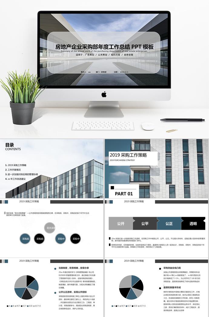 房地產(chǎn)企業(yè)采購(gòu)部年度工作總結(jié)PPT模板