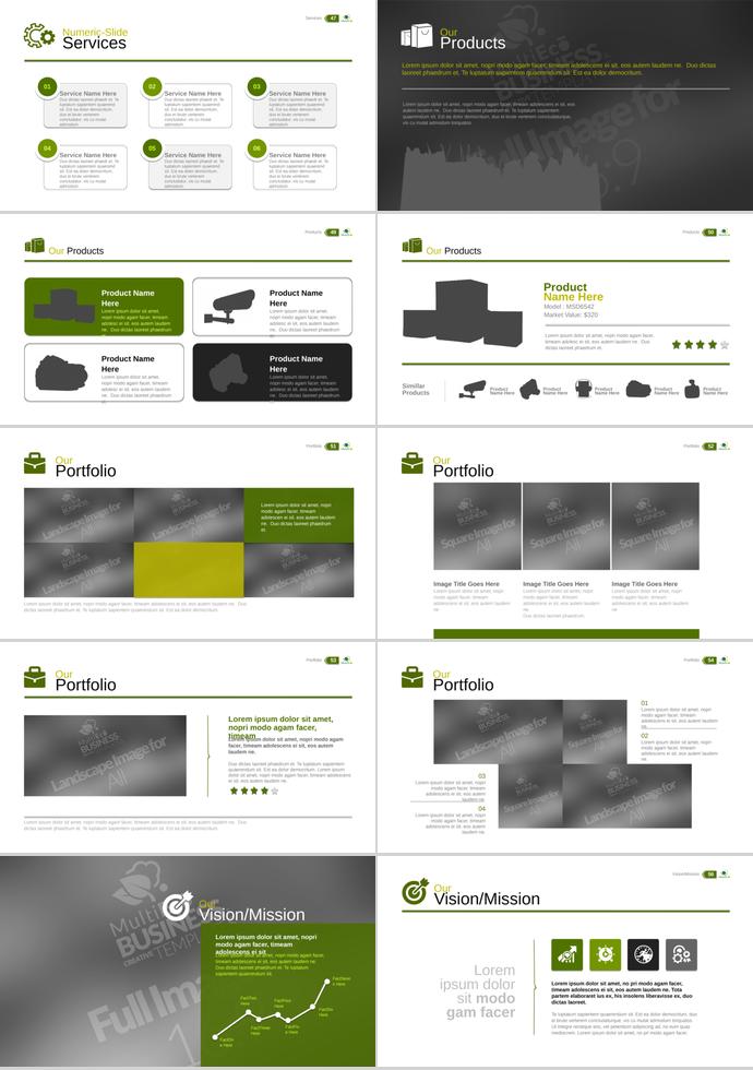 綠色年度總結(jié)報告PPT模板-5