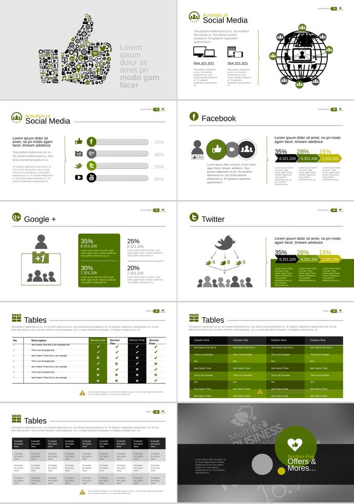綠色年度總結(jié)報告PPT模板-8
