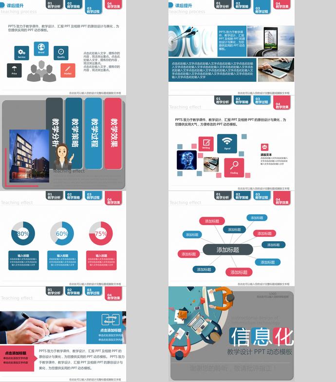 商務(wù)信息化說課PPT模板-3