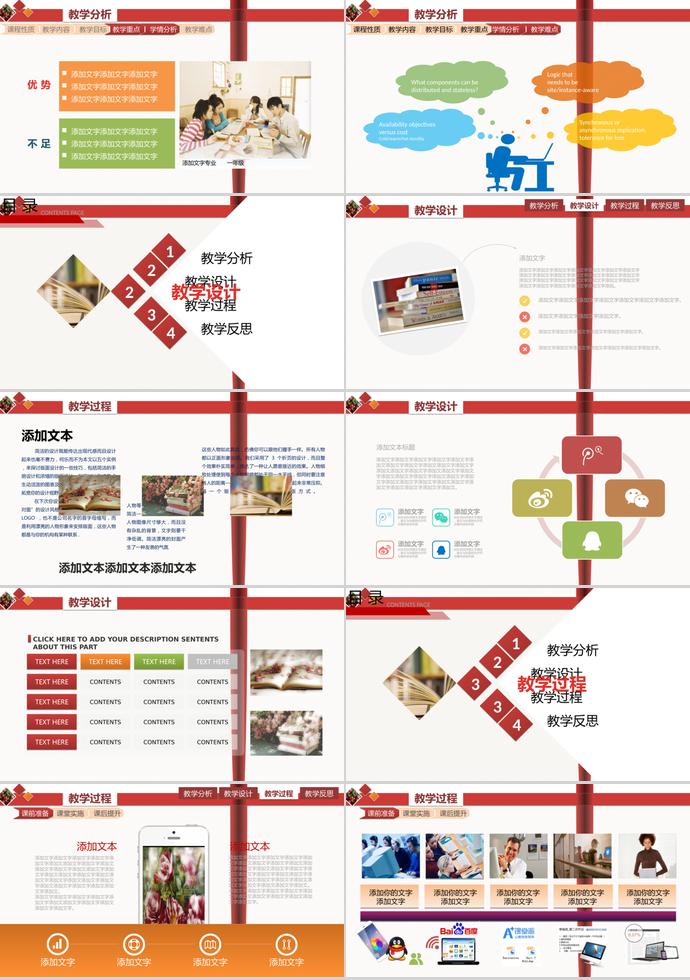 橘色信息化教學(xué)PPT模板-1