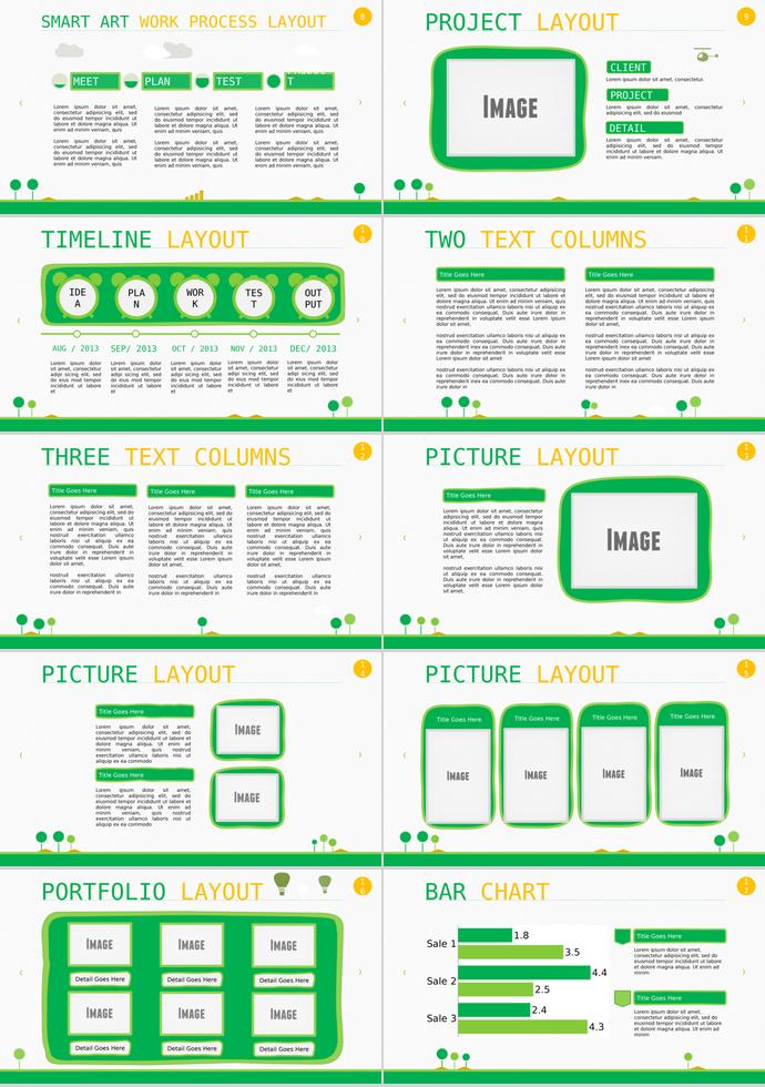 綠色簡(jiǎn)潔清新可愛(ài)教育課件PPT模板-1