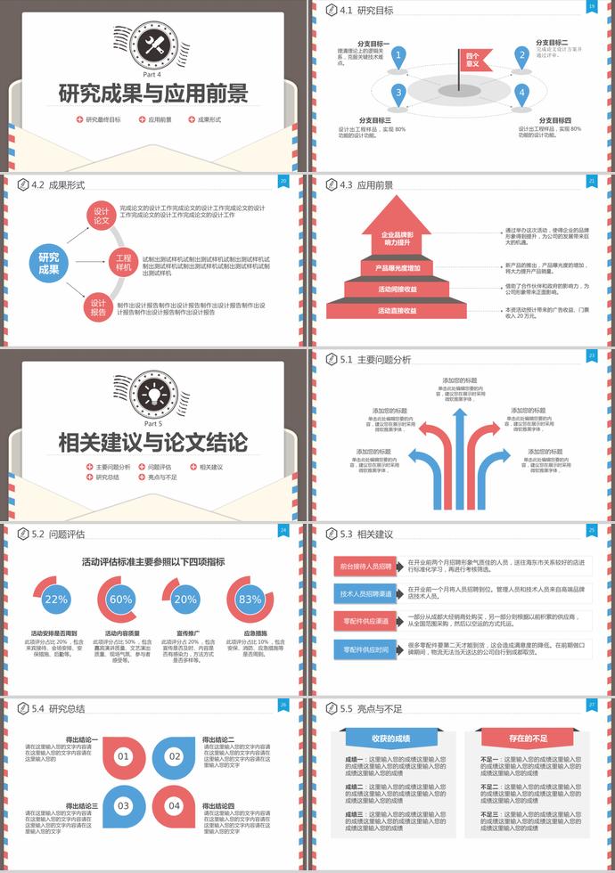 創(chuàng)意信件風(fēng)格論文答辯PPT模板-2