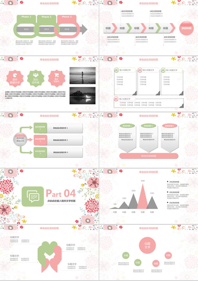 創(chuàng)意花卉精美畢業(yè)論文答辯模板-2