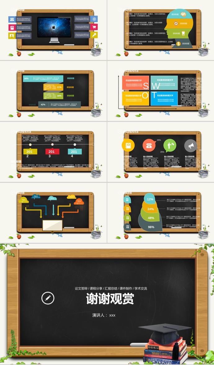 創(chuàng)意黑板畢業(yè)答辯通用模板-1