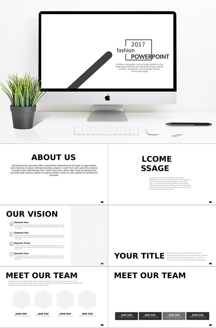 時(shí)尚潮流相冊PPT模板