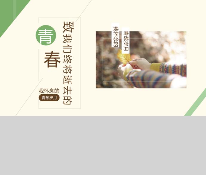 逝去的青春相冊PPT模板-2