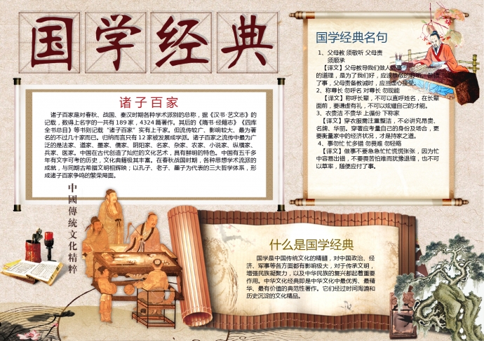 國(guó)學(xué)經(jīng)典諸子百家名句手抄報(bào)wps