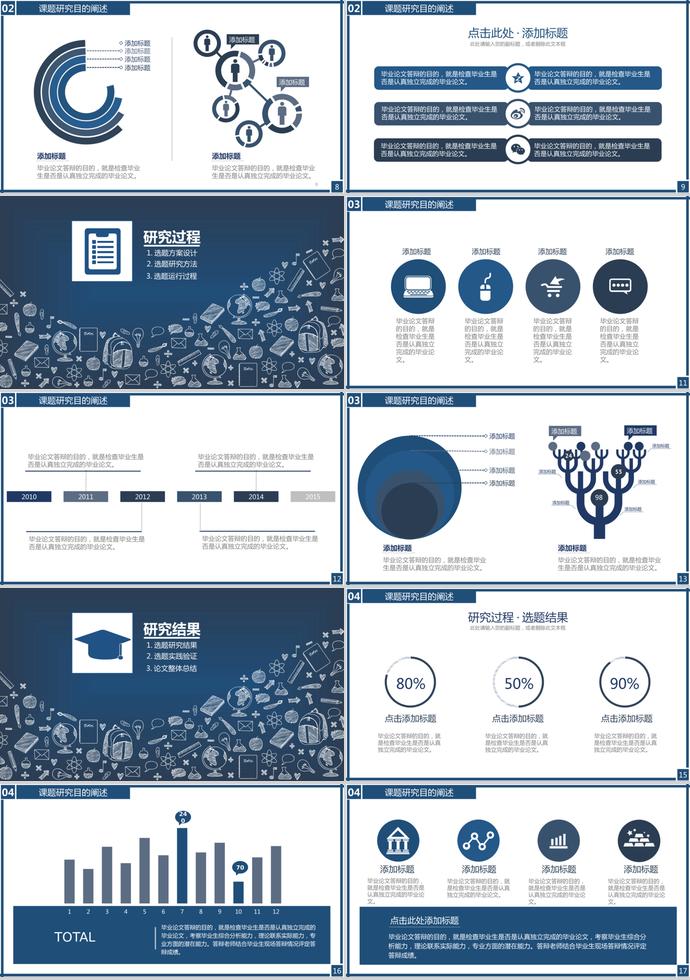 藍(lán)色系時尚圖標(biāo)化工畢業(yè)答辯PPT模板-1