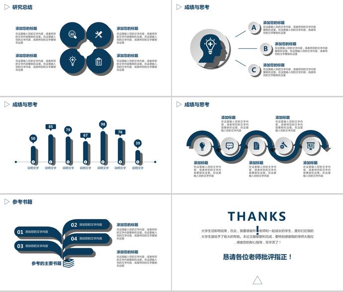 深藍色簡約風計算機畢業(yè)論文答辯PPT模板-4