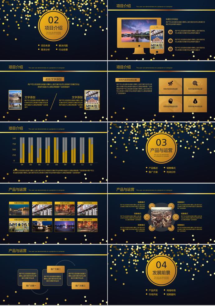 黑金商業(yè)項(xiàng)目計(jì)劃書PPT模板-1