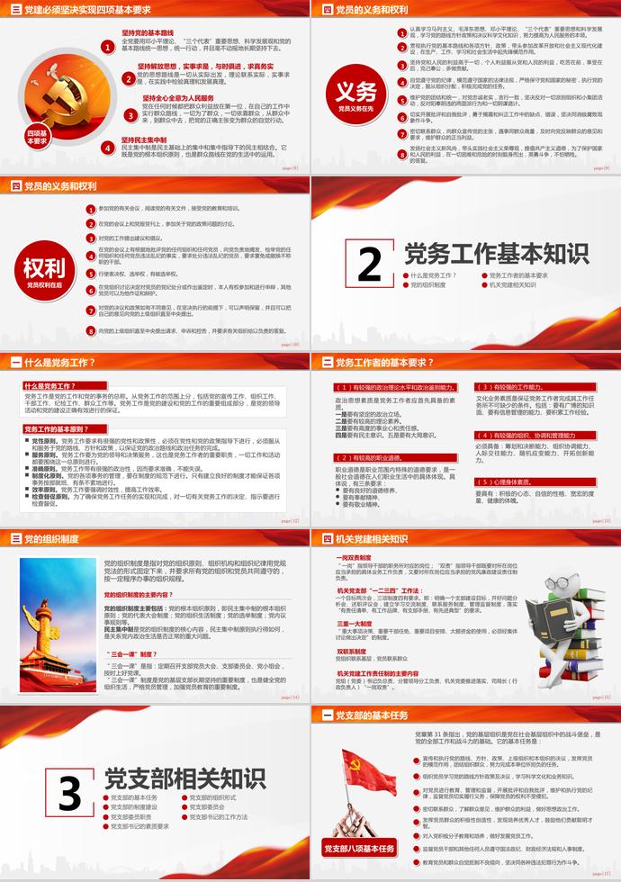 大紅風黨支部黨務(wù)工作知識培訓課程PPT模板-1