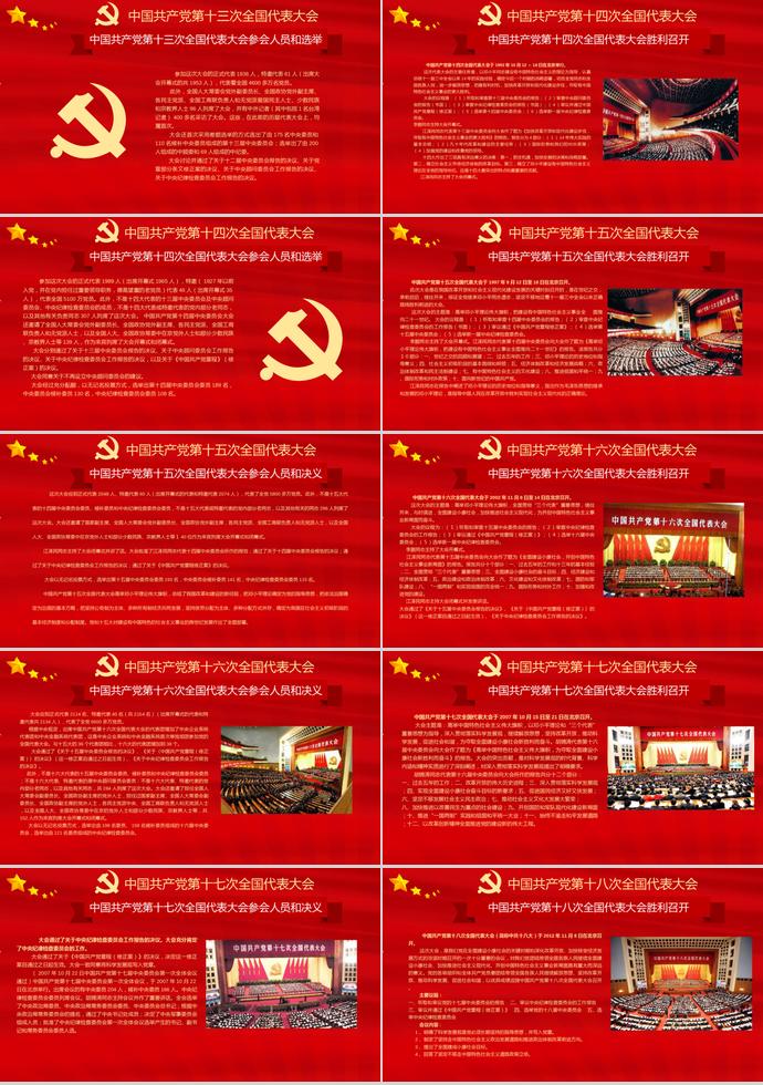 金紅大氣7.1建黨節(jié)黨的光輝歷程PPT模板-6