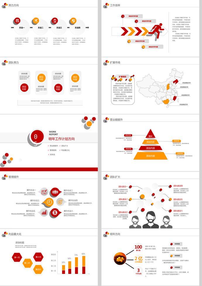 2019紅色風(fēng)新年計(jì)劃商務(wù)匯報(bào)PPT模板-3