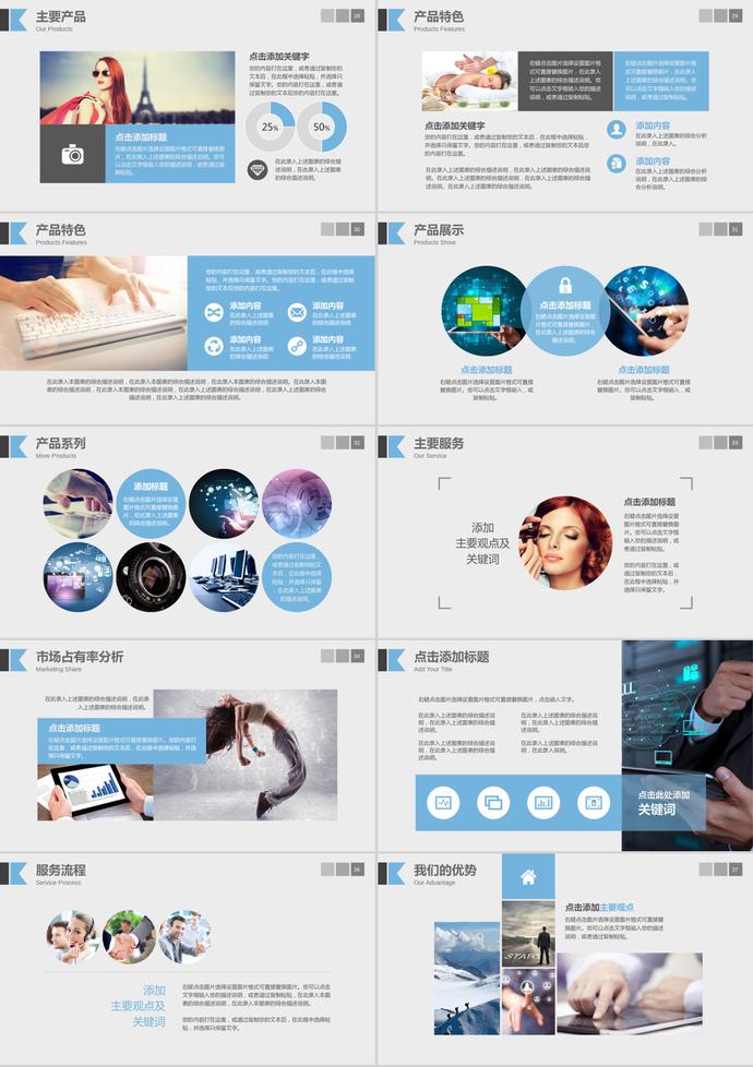 商務(wù)大氣風(fēng)公司品牌宣傳介紹新品上市PPT模板-3