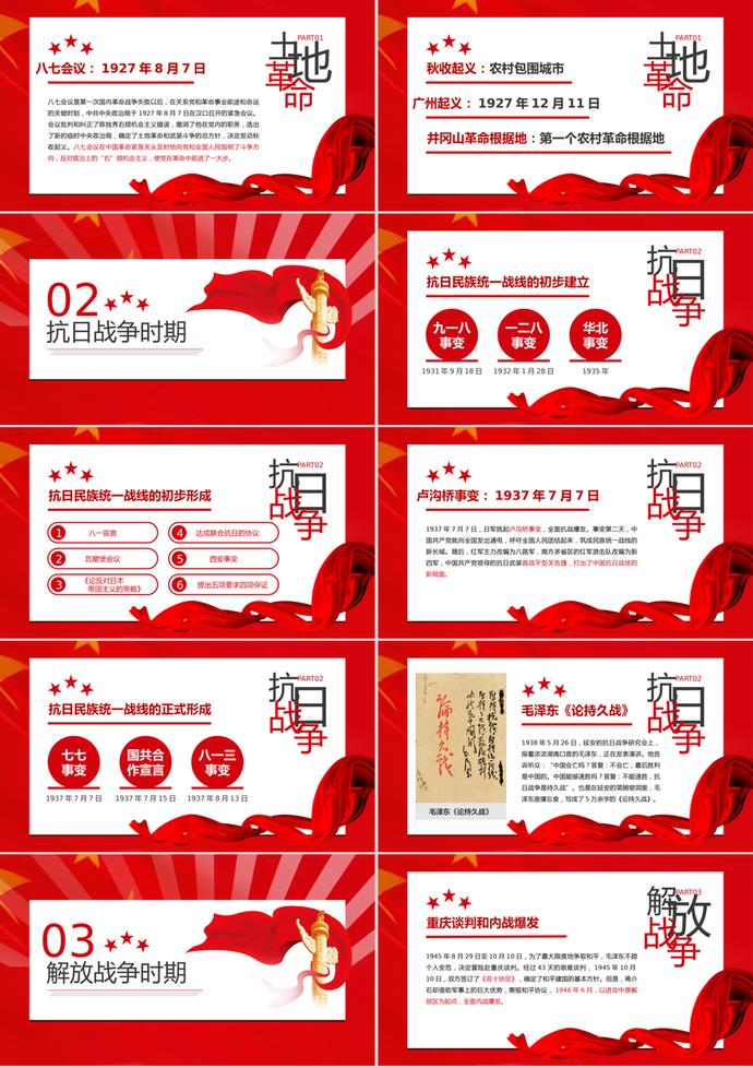 紅色大氣莊嚴黨課建軍節(jié)PPT模板-1