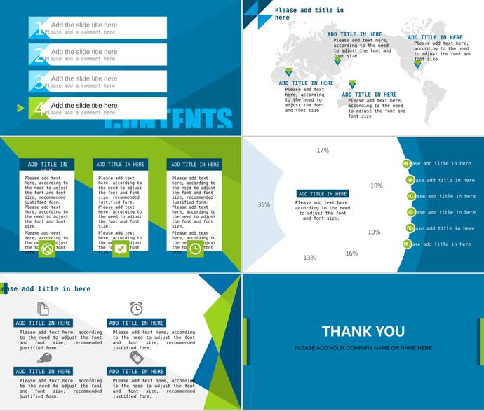藍(lán)綠扁平卡通鉛筆背景PPT模板免費(fèi)下載-2