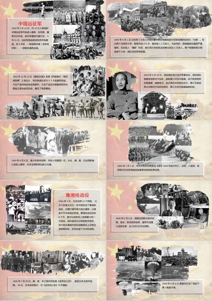 抗戰(zhàn)勝利72周年P(guān)PT模板-3