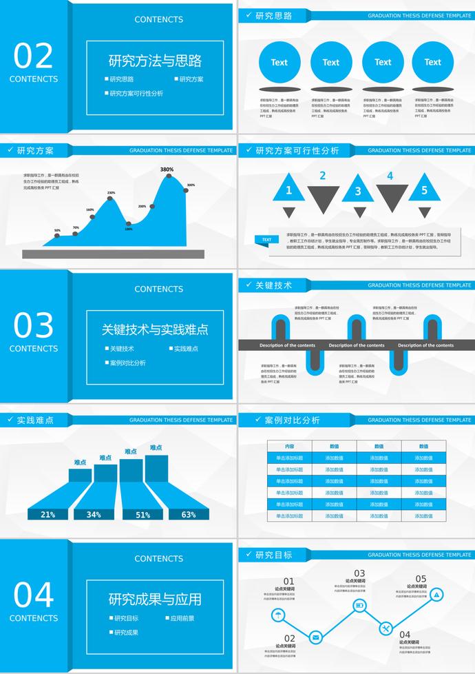 天藍(lán)清新畢業(yè)論文答辯開題報(bào)告PPT模板-1