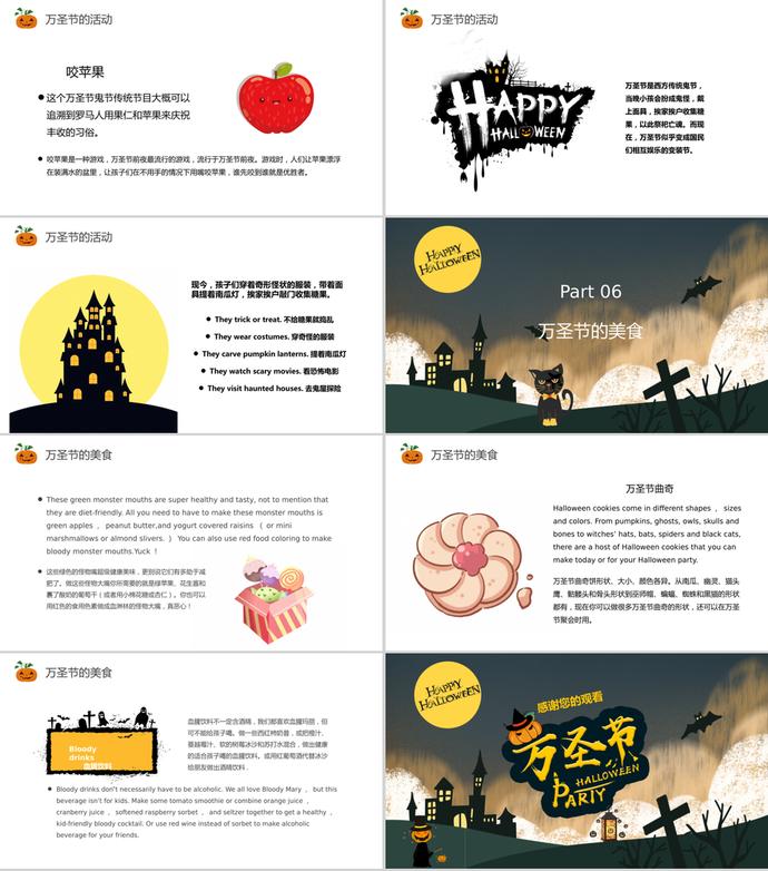 卡通萬(wàn)圣節(jié)節(jié)日介紹通用ppt模板-2