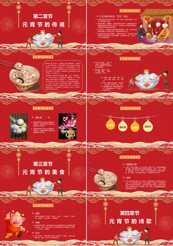 卡通喜慶傳統(tǒng)佳節(jié)元宵節(jié)節(jié)日介紹ppt模板-1