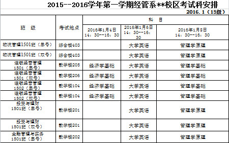 期末考試安排-1