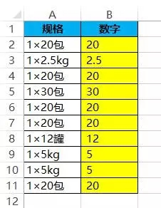 從規(guī)格中提取數(shù)字