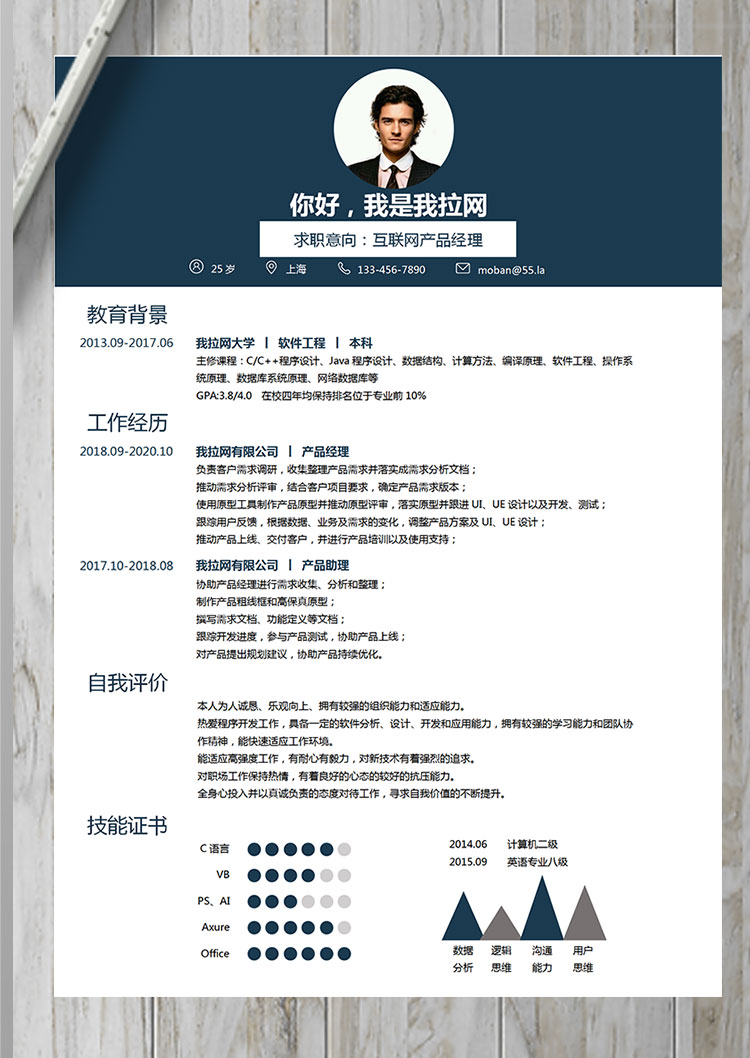 藏青色商務(wù)風(fēng)互聯(lián)網(wǎng)經(jīng)理簡(jiǎn)歷模板-1