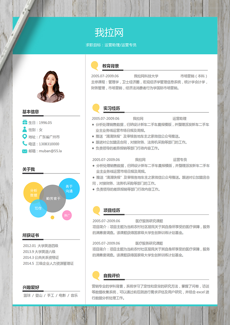 彩色活潑風(fēng)格網(wǎng)站運(yùn)營(yíng)軟件運(yùn)營(yíng)簡(jiǎn)歷-1